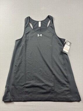 Under Armour Womens XS Black Racerback Athletic Gym Running Workout Tank Top